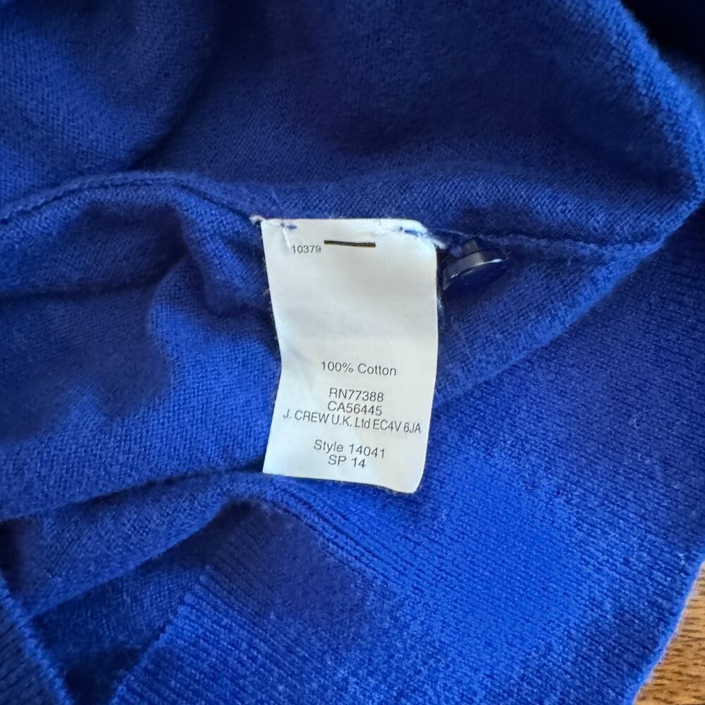 J.Cew Factory The Claire Cardigan Medium 3/4 Sleeve Cardigan Style - 14041 Blue - Picture 5 of 8